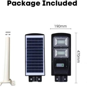 Homeandlighting 60w Solar Street Light, Homeandlighting 60w Solar Street Light 6000 Lumens By Home And Lighting, Home And Lighting Solar Lights Outdoor, Remote Control,4 Lighting Modes,Waterproof (1)