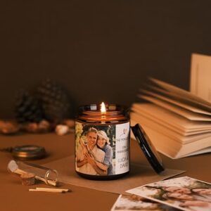 Personalized Scented Soy Candles with Your Own Picture | 4oz/9oz Personalized Candles with Name, Long Lasting Customized Gifts with Custom Candle Jar | Different Scent Options