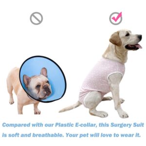 Recovery Suit Post Surgery for Large Medium Dog, Spay Recovery Suit for Male and Female Dogs, Post Surgery Dog Onesie, Substitute E-Collar & Cone (Gray-XL)