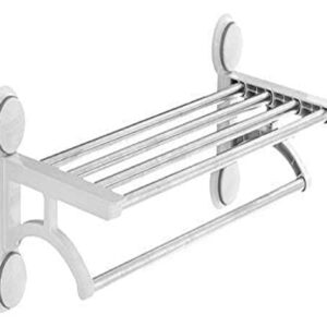 Towel Racks Towel Rail Holder Towel Bar Stainless Steel Powerful Suction Cup Multi-Function Bathroom