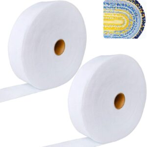 2 roll jelly roll batting strip 2 1/4 inch cotton blend fleece batting on a roll total 70 yards for jelly roll rugs,throw rugs,braided rug