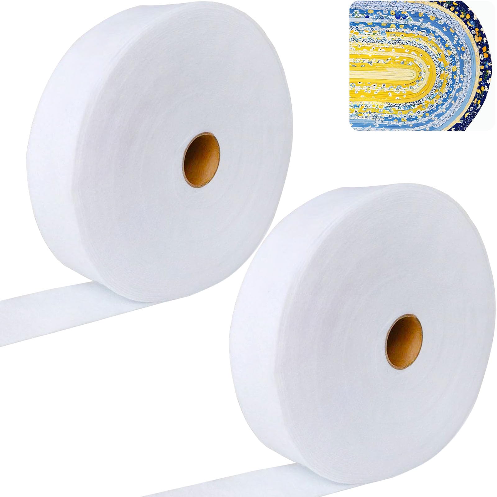 2 Roll Jelly Roll Batting Strip 2 1/4 Inch Cotton Blend Fleece Batting On A Roll Total 70 Yards for Jelly Roll Rugs,Throw Rugs,Braided Rug