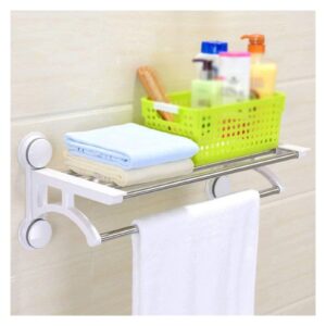 Towel Racks Towel Rail Holder Towel Bar Stainless Steel Powerful Suction Cup Multi-Function Bathroom