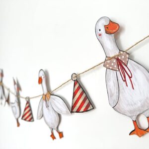 Goose Party Decorations,Duck Banner,Farm Animal Themed Party Decorations,Goose Party,DIY Party Essentials - Set of 25