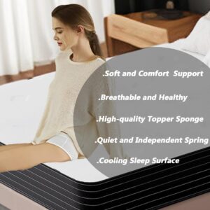 Full Size Mattresses - Multiple Sizes, Ergonomic Design with Memory Foam and Individual Pocket Spring,Breathable Comfortable for Sleep Supportive and Pressure Relief (Full)