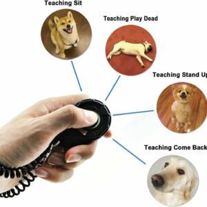 Black Clicker Easy to Use with Button Dog Training Accessories Agility Equipment,Training and Behavior Aids,Dogs