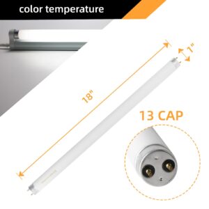 coospider-repta F15T8/DL 6500K 15W 18" T8 Fluorescent Linear Tube Bulb Daylight G13 Base 2 Pack