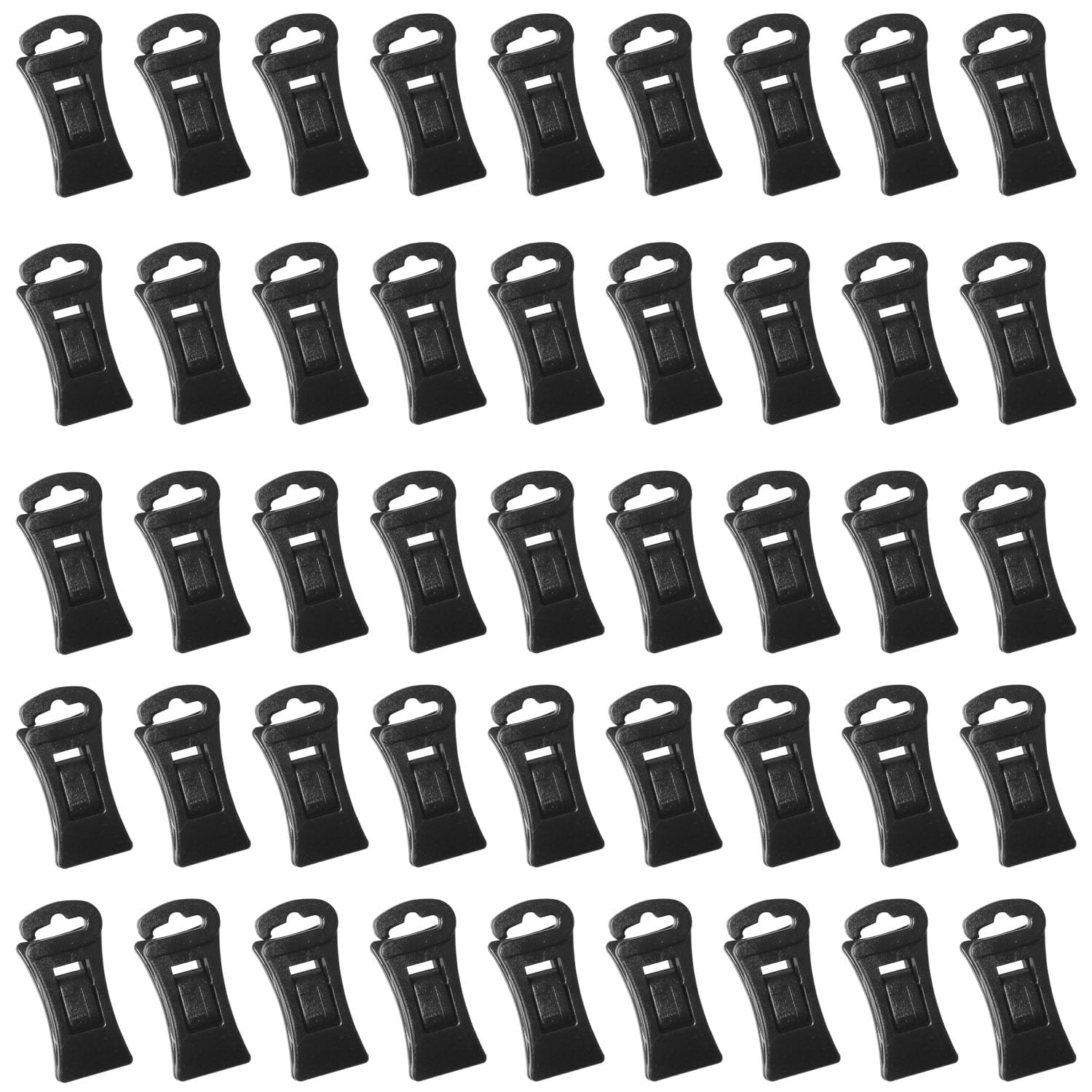 JJHXSM 36PCS 13MMx29MM Clothes Pin Clothes Drying Rack Clip Black Non Slip Plastic Sock Clip with Hook Suitable for Clothesline