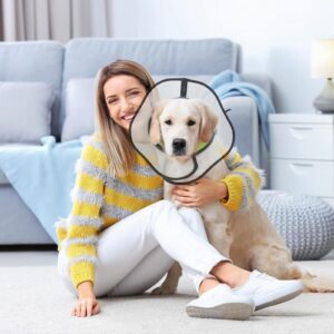 Dog Cone,Soft Dog Cone, Adjustable Breathable Dog Cone Collar After Surgery,Soft Dog Cones for Large Medium Small Dog,Protect Pets from Licking Wounds,Soft and Comfortable, Reduce Anxiety(XL)