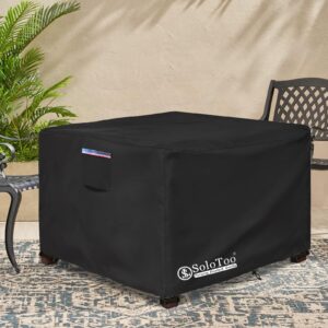 SoloToo Outdoor Square Table Cover Waterproof,54 Inch Square Patio Table Cover Used for Garden,Lawn and Backyard - 54 X 54 X 28 Inch (Black)