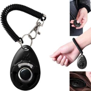 Black Clicker Easy to Use with Button Dog Training Accessories Agility Equipment,Training and Behavior Aids,Dogs