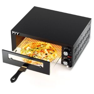 PYY Electric Pizza Oven Indoor Countertop Pizza Oven Commercial Pizza Maker Machine for Home with Timer Stainless Steel Pizza Cooker