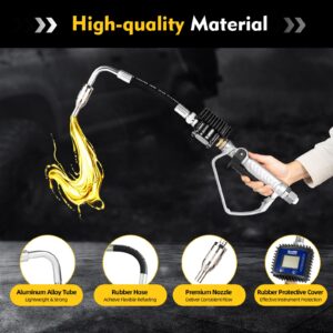 GCIUEMMH Digital Oil Control Valve Meter Nozzle - Pneumatic Oil Gun with 1/2" inch NPT Inlet Electronic Oil Meter Gun 100bar Max Pressure 1-35 L/min Digital Fuel Oil Nozzle with Flow Meter LCD Display