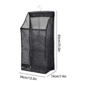 COMODA Hanging Long Mesh Laundry Hamper, Over The Door Laundry Hamper,Collapsible Hanging Mesh Laundry Hamper Basket, Portable Space Saver, Refer to description, Black, PUU55ICC0OMYPHRA9N