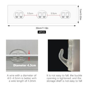 CoguZed 4 Pack Shower Caddy Adhesive Replacement, No Drilling Required, Transparent Adhesive for Shower Shelf & Caddy, Bathroom and Kitchen Soap Holder Storage