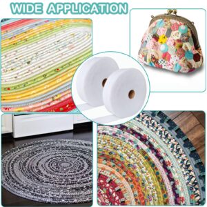 2 Roll Jelly Roll Batting Strip 2 1/4 Inch Cotton Blend Fleece Batting On A Roll Total 70 Yards for Jelly Roll Rugs,Throw Rugs,Braided Rug