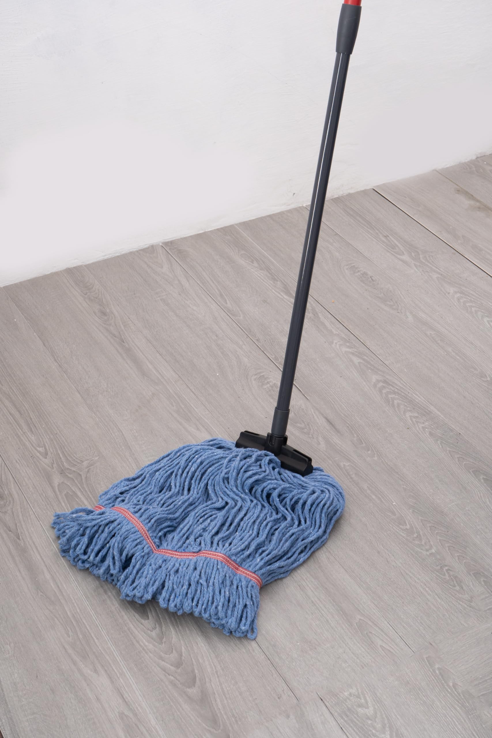 Matthew Commercial&Residential Mop Heavy Duty Industrial Mops with Screw-on Handle(Fit Standard American Screw) Looped-End String Wet Cotton Mops for Home,Office,Workshop - 2 Set&2 Mop Replacements