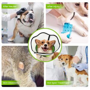 Dog Cone,Soft Dog Cone, Adjustable Breathable Dog Cone Collar After Surgery,Soft Dog Cones for Large Medium Small Dog,Protect Pets from Licking Wounds,Soft and Comfortable, Reduce Anxiety(XL)