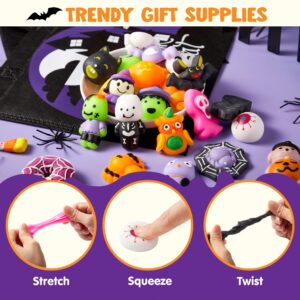 JOYIN 48 Pcs Halloween Mochi squishy toys Bulk, Halloween Toys for Halloween Party Favors Decoration, Trick or Treats Sensory Stress Relief Toy, Classroom Prizes Goodie Bag Filler Kids Gift