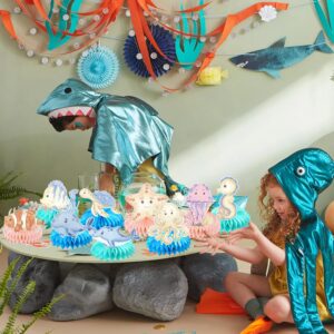 Under the Sea Party Decorations - Coskingland 9PCS Ocean Themed Party Decorations Cute Ocean Animals Under the Sea Baby Shower Decorations Sea Animals Turtle Whale Honeycomb Centerpiece Table Decor