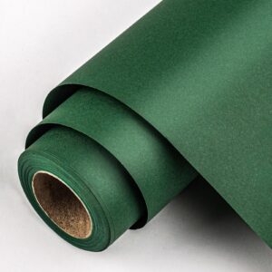 matte green recycled kraft wrapping paper - 46.8 sq ft reversible packing moving thick paper roll for gift wrap bulletin board bouquet flower kids wall art craft table runner - 17 inches x 33 ft