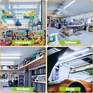 SpeePlant Led Shop Lights 4FT 4 Packs, 50W 5800LM 6500K, Linkable 4ft Led Shop Light, Super Bright 4 Foot Led Shop Lights for Workshop, V Shape 4 ft Led Light Fixture, Double Row Led Tube Lights