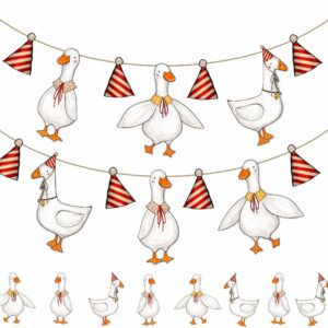 Goose Party Decorations,Duck Banner,Farm Animal Themed Party Decorations,Goose Party,DIY Party Essentials - Set of 25