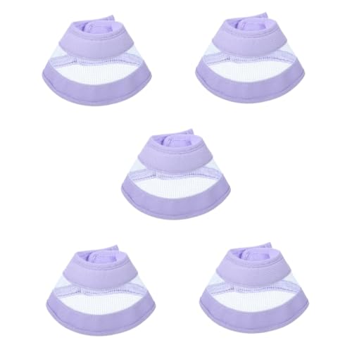 Yardwe 5pcs Compound Cone Collar Fish Bowls for Betta Bite Collar Small Cat Collar Cat Recovery Collar Cone for Cats After Surgery Cat Healing Collar Pet Neck Ring Electronic Pillow PVC