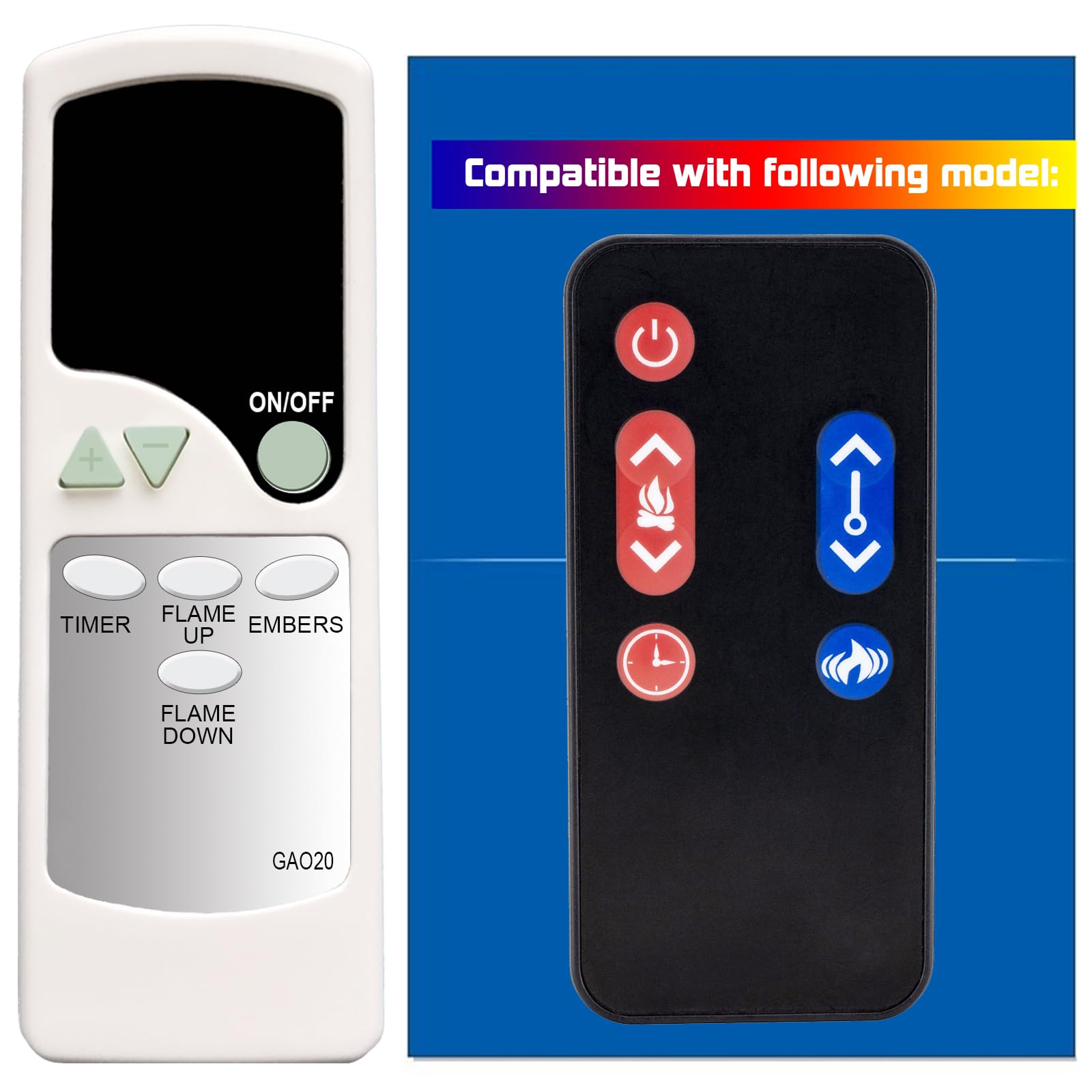 XINJISHIMIN Replacement Remote Control for Signature by Ashley Electric Fireplace EF30-23B EF16-23 EF30-30A W100-101