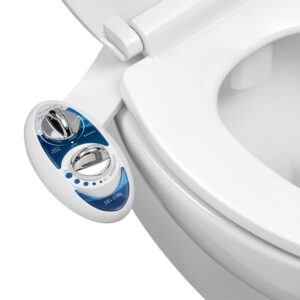 Bio Bidet by Bemis SlimEdge 2-Pack of Freshwater Attachments, White, Non-Electric & LUXE Bidet NEO 185 - Self-Cleaning, Dual Nozzle, Non-Electric Bidet Attachment for Toilet Seat, Adjustable