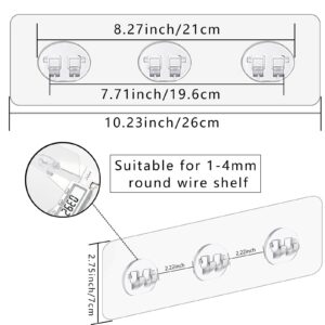 CIFIRRET 12 Pcs Shower Caddie Adhesive Replacement, no Drilling Strong Transparent Adhesive, Adhesive Hook for soap Rack, Towel Rack, Bathroom Storage Rack and Kitchen Rack