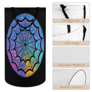 Spider Web Wednesday Large Laundry Basket Laundry Hamper Bag Washing Bin Clothes Bag Collapsible Tall With Handles Travel Bathroom College