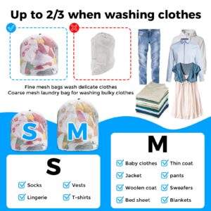 2Pcs Large Mesh Laundry Bags,Machine Washable Drawstring Design Mesh Wash Bags Big Laundry Bags for Laundry Storage for Home Dorm Hotel Travel Use,20x23inch, 23x31inch