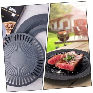 LABRIMP Round Enamel Baking Tray and Frying Pan Creative Double Roasting Bakeware for Home Cooking Compatible with Air Fryers Ideal for Baking and Grilling