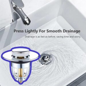 Pop-up Drain Filter Bathroom Shower Sink Filter Plug Wash Basin Hair Sink Strainer Kitchen Bathtub Stopper