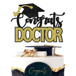 shuanq congrats doctor cake topper - 2024 medical doctor graduation party decoration supplies - future doctor/it's dr actually cake decor - congratulations doctor graduation decorations