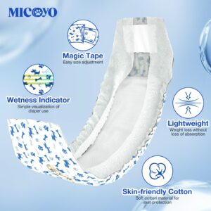 MICOOYO Dog Diapers Male Disposable | Super Absorbent Male Dog Wraps | Ligher Male Dog Diapers | Leakproof Puppy Diapers Male Doggie Diapers with Wetness Indicator (L, 20Counts)