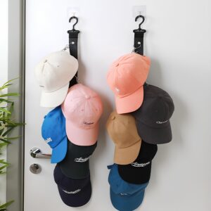 hat organizer hat rack for door 16 clips baseball caps storage hanger for closet, vertical ball cap racks over wall, mens caps holder on door, hats organizers hanging back of doors for winter beanie