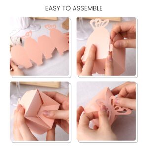 VGOODALL 50PCS Small Favor Boxes Pink, 3D Butterfly Candy Boxes Pink Baby Shower Favor Boxes for Wedding Birthday Party Gift Treat Box