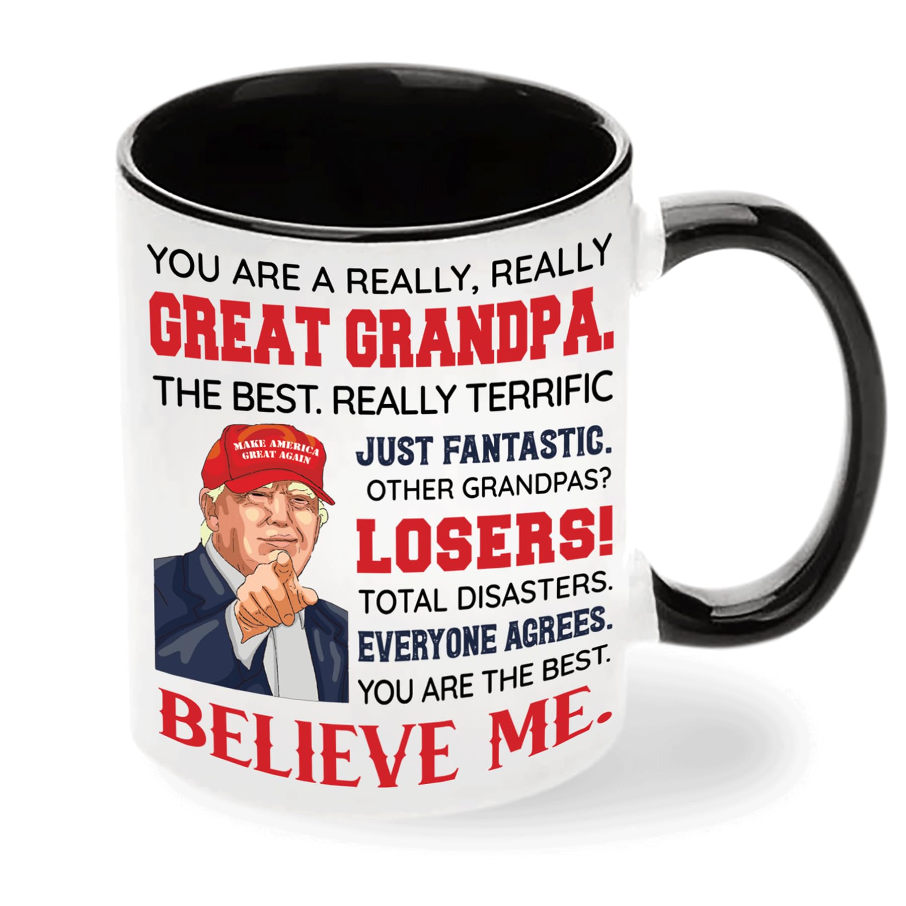 Viberty Best Grandpa Ever Mug - Grandpa Gifts From Grandson, Granddaughter, Grandkids, Grandchildren - Funny Gifts For Grandpa - Fathers Day Birthday Gift For Grandpa - Grandpa Ceramic Mug11 Oz