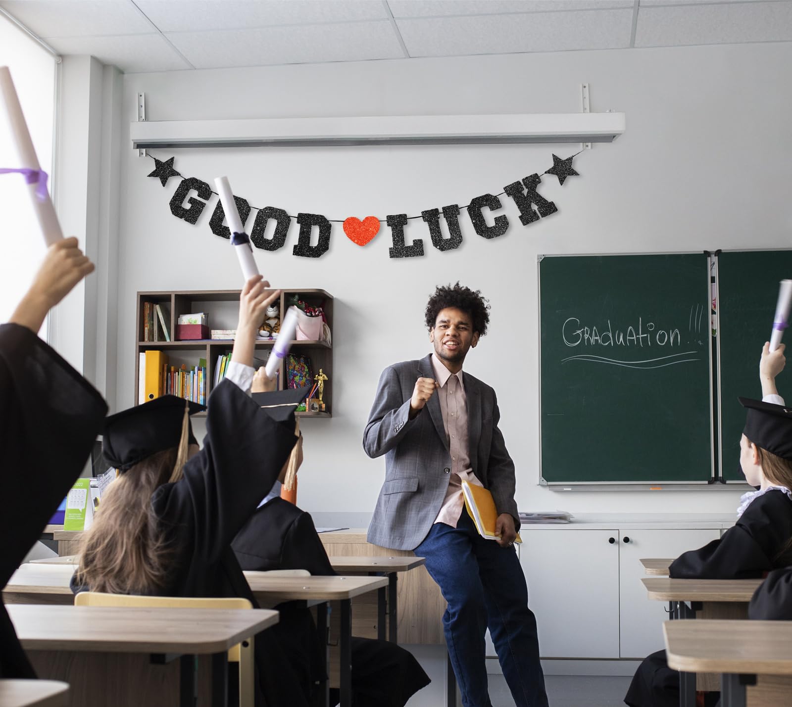 Good Luck Banner Decoration, Farewell Party Decoration, Black Retirement Party Banner, Graduation Party Going Away Party Office Work Party Farewell Party Decorations Supplies