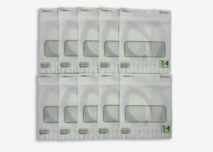 official grove bags 1/4lb white child resistant velvet soft touch 10-pack - (10) 1/4lb white cr vst terploc pouches