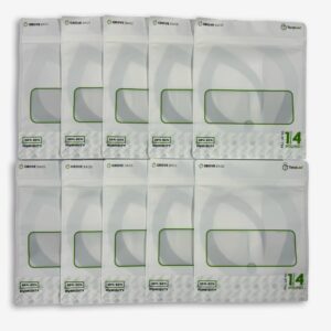 Official Grove Bags 1/4lb White Child Resistant Velvet Soft Touch 10-Pack - (10) 1/4lb White CR VST Terploc Pouches