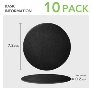 UOU 10 Pack Charcoal Filters for Kitchen Compost Bin,7.2inch Compost Bin Filters Charcoal Replacement,Thickening Activated Charcoal Filter for Compost Bucket Compost Pail