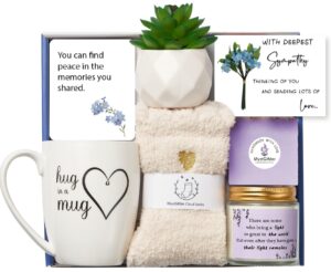 forget me nots sympathy gift baskets bereavement gifts for loss of loved one mother father condolences rememberance grief gifts funeral sorry for your loss hug gift ideas for women