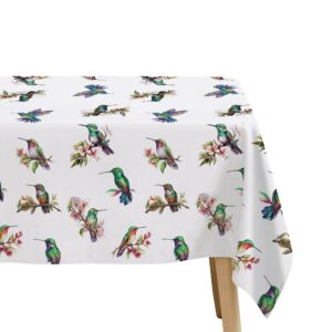 APOWBLS Hummingbird Birthday Party Decorations Tablecloth - Disposable Bird Hummingbird Party Supplies Table Cover, Floral Hummingbird Bridal Baby Shower Wedding Table Cloth - 3 Pack (54in x 108in)