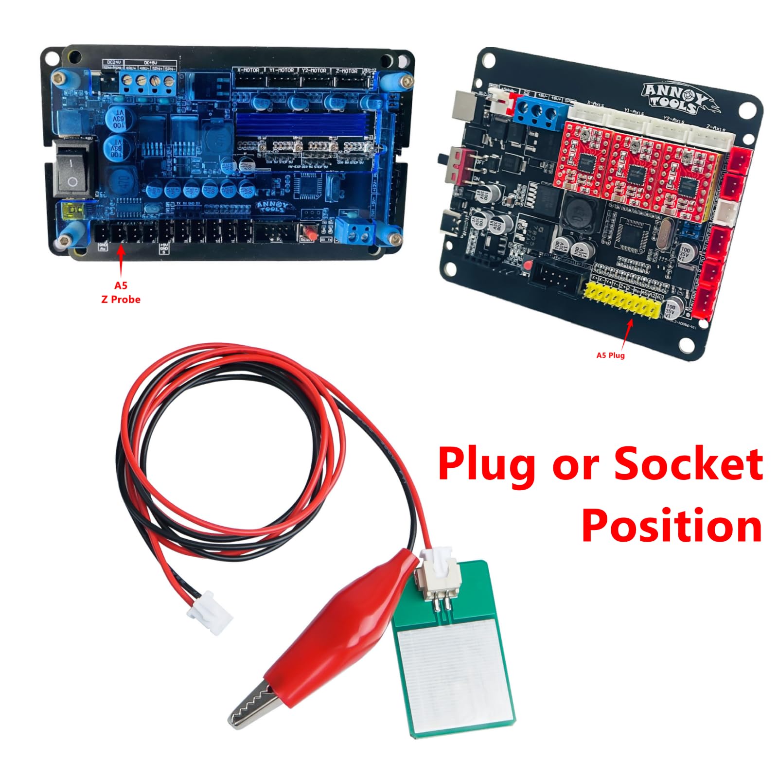 3018 Pro CNC Engraving Router Setting Touch Probe, Z-Axis Touch Plate for calibration Z-Axis Position, Compatible with Grbl/Mach 3 Controller