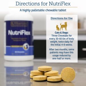 Rx Vitamins NutriFlex for Cats & Dogs - Glucosamine for Dogs Hip and Joint Supplement - with Bovine Collagen and Chondroitin - Joint Pain Relief & Anti Inflammatory for Dogs - Beef Liver (90 Chews)