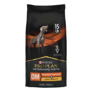 pro plan veterinary diets purina om metabolic response plus joint mobility dry dog food - 15 lb. bag