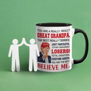 Viberty Best Grandpa Ever Mug - Grandpa Gifts From Grandson, Granddaughter, Grandkids, Grandchildren - Funny Gifts For Grandpa - Fathers Day Birthday Gift For Grandpa - Grandpa Ceramic Mug11 Oz